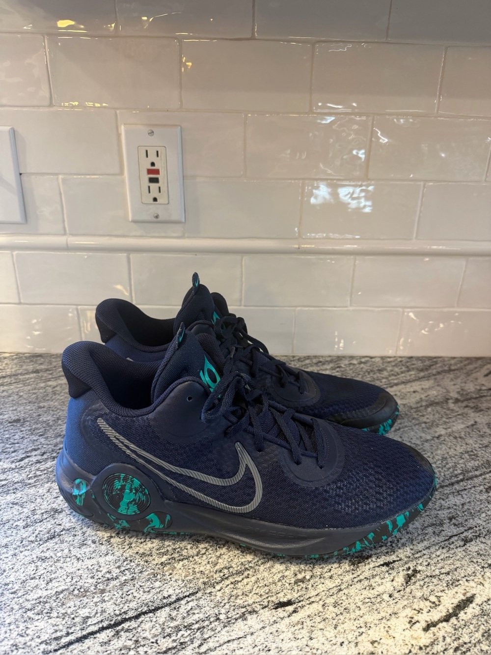 Mens Nike KD Trey 5 X Shoes Obsidian Cool Grey CW3400-400 Size 13